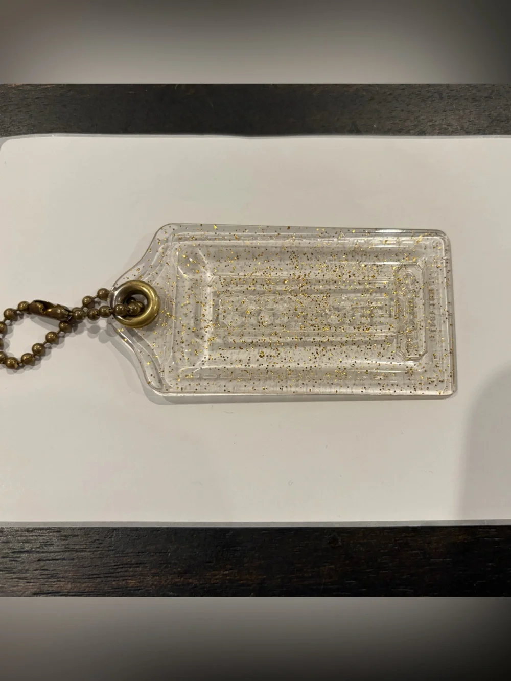 Coach Poppy Gold Glitter Hangtag